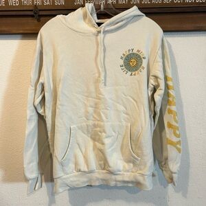 Social Scene Graphic Hoodie Happy Mind Happy Life Size Médium  (1444)